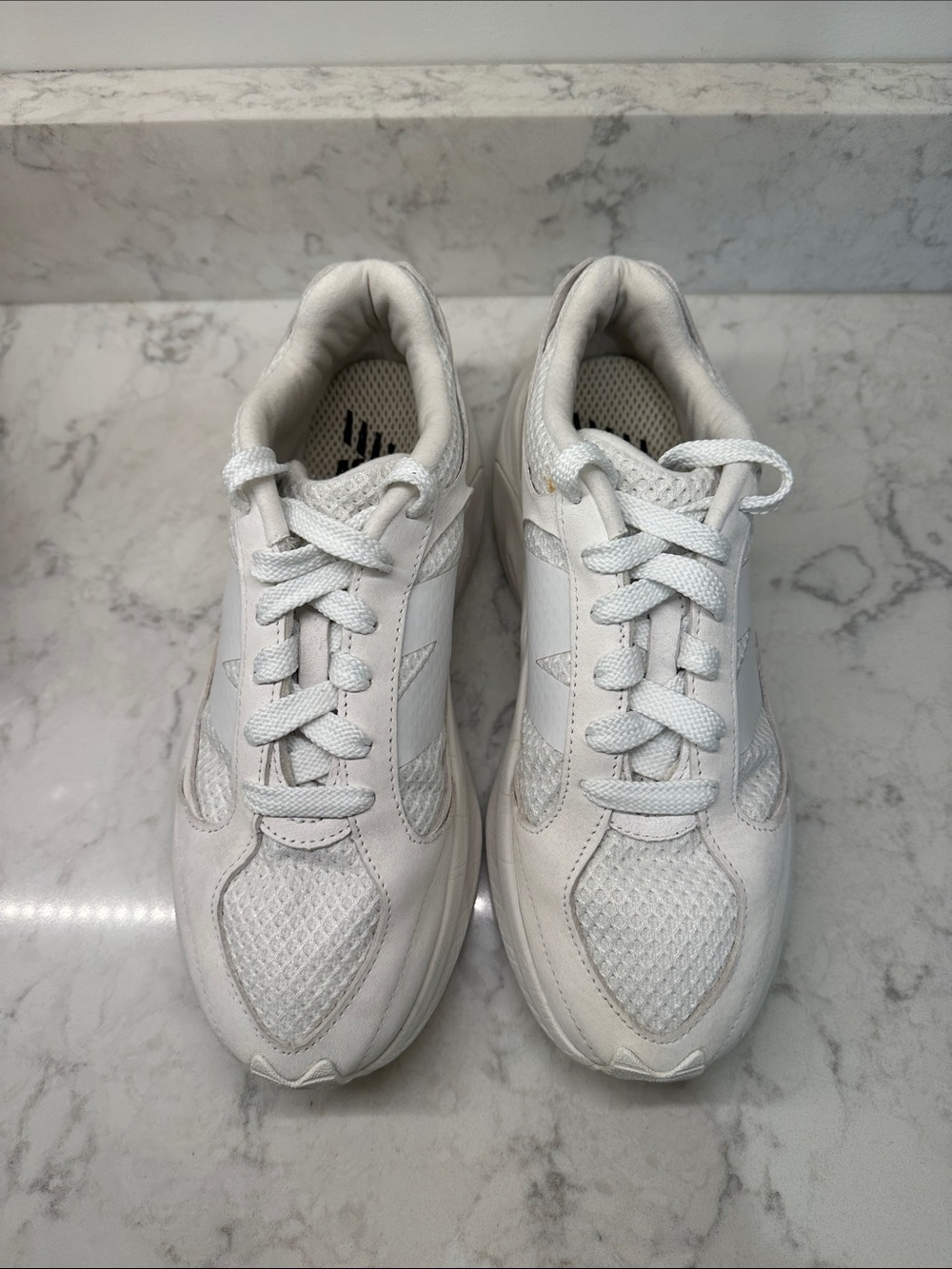 New Balance Women's White Chunky Dad Sneakers - Picture 2 of 7